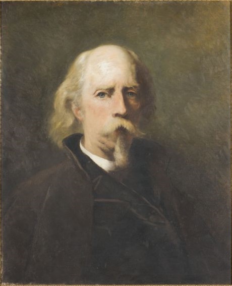 Detail van de kopie van het zelfportret van Christoffel Bisschop die hij maakte voor het Uffizi te Florence, ca. 1887, Fries Mus