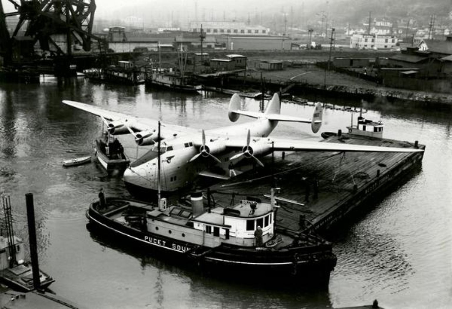 Eerste aankomst van de Dixie Clipper op 28 juni 1939 op Long Island ten noorden van New York