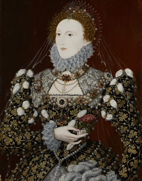 Nicholas Hilliard, Queen Elizabeth I, circa 1575 © National Portrait Gallery, Londen. Aangekocht met dank aan Art Fund (1965)