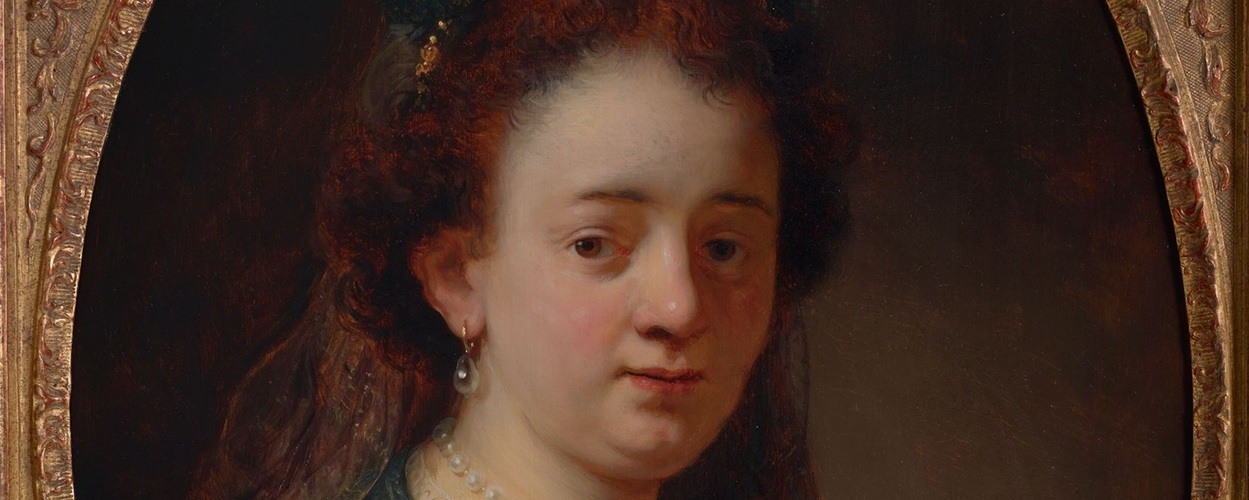 Portrait of Saskia Uylenburgh, Govert Flinck, ca. 1635, Oil paint on canvas, Fries Museum, Leeuwarden. Loan from Cultural