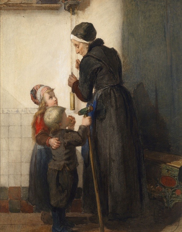 Kate Bisschop-Swift, De tijd gaat snel voorbij, ca.1877-1878. Particuliere collectie.