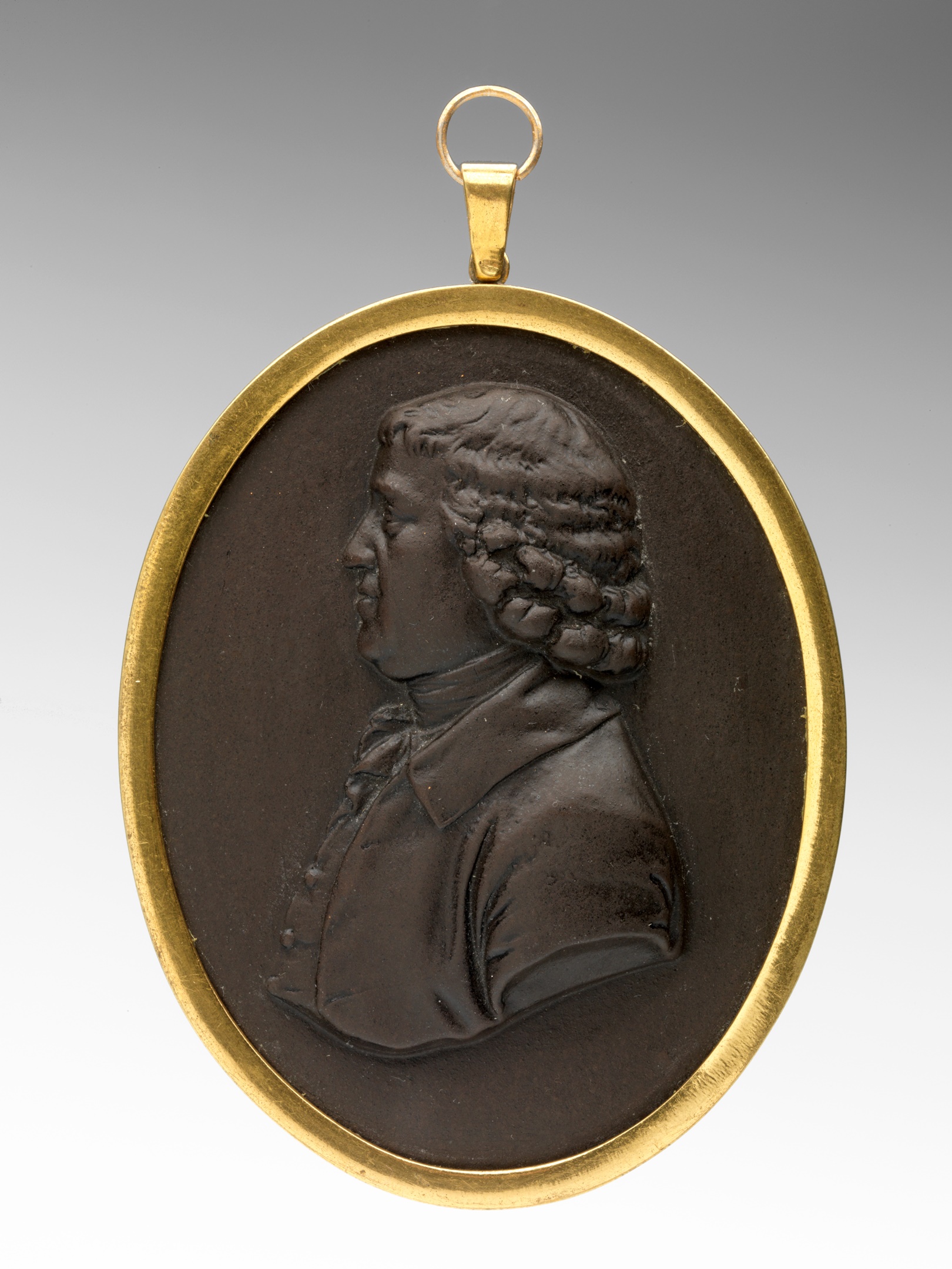 Portretmedailllon Josiah Wedgwood, William Hackwood, 1782-1800, 8.7 x 6.9 cm, Keramiekmuseum Princessehof