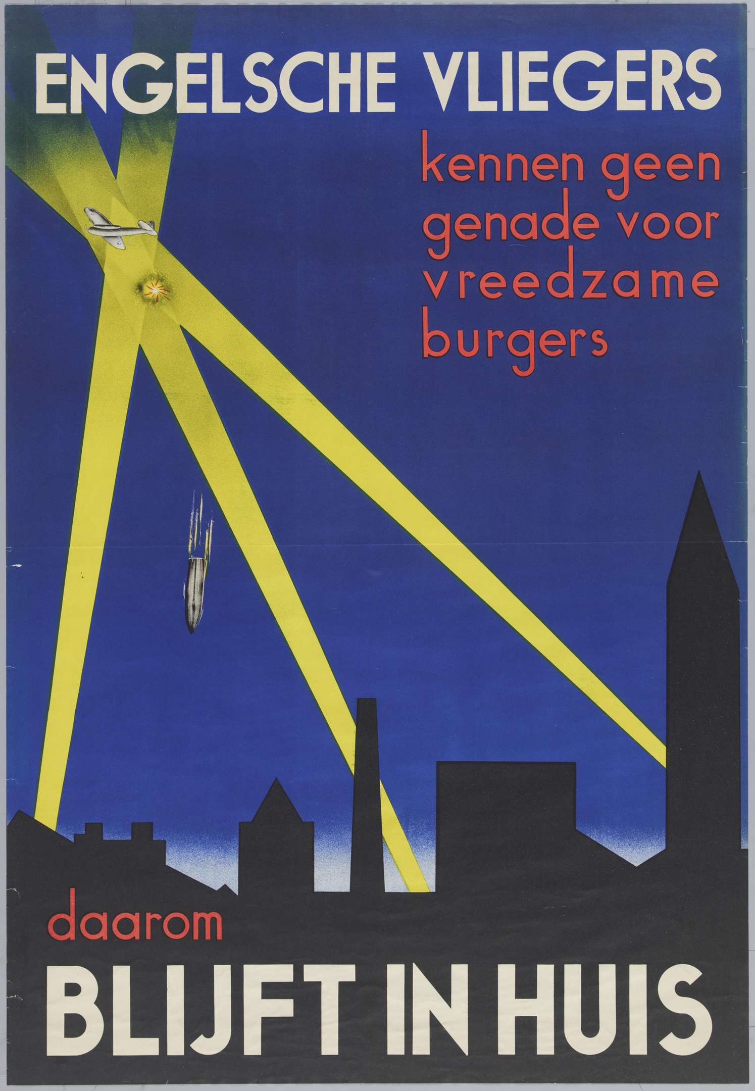Affiche ‘Engelsche vliegers’, collectie Historisch Centrum Leeuwarden
