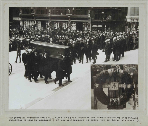 Sir L. Alma-Tadema op weg naar zijn laatste rustplaats in St Paul's Cathedral in Londen, 1912, Collectie Fries Museum, Leeuwarde