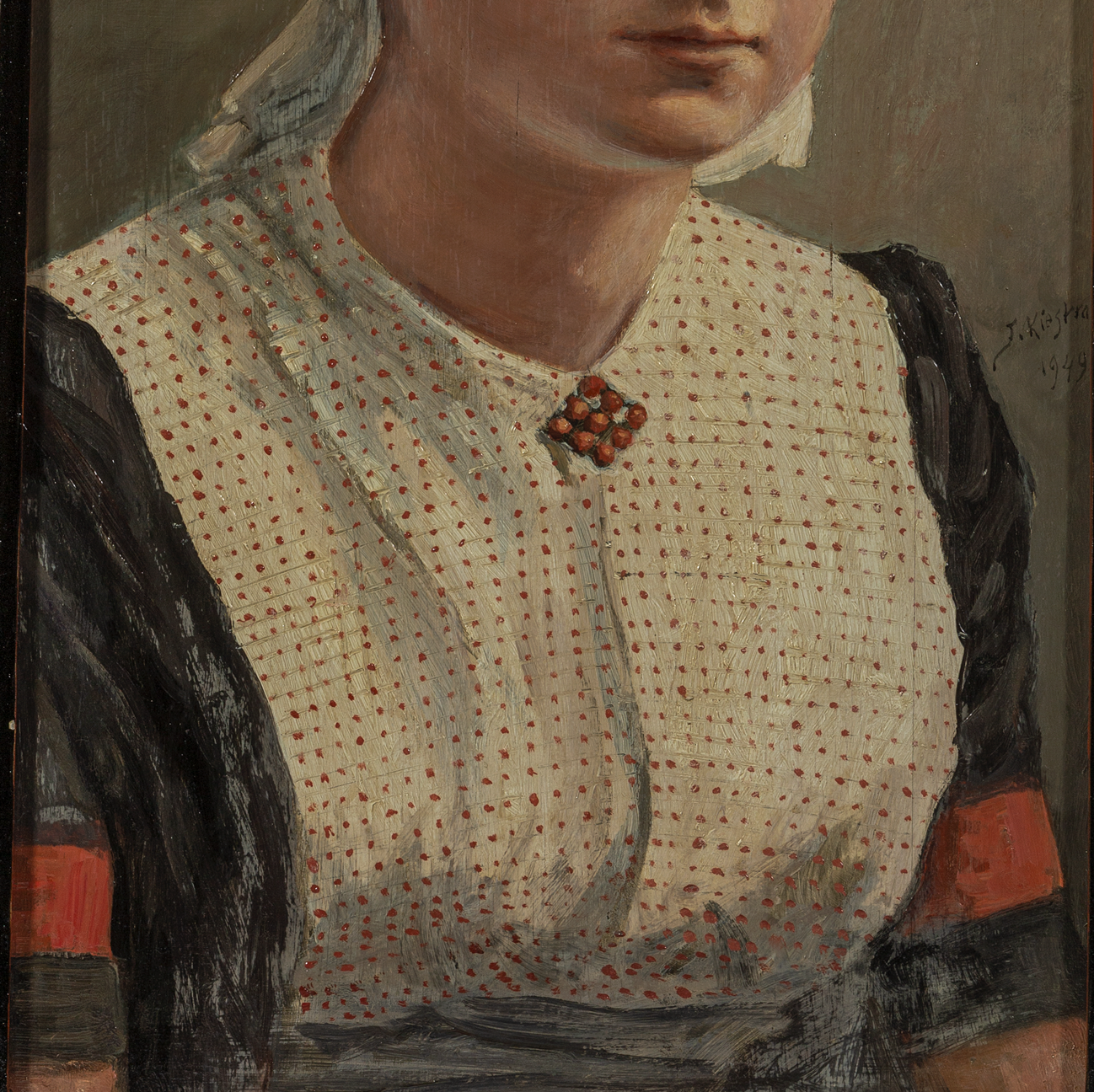 Jan Kiestra, Portret van Wytske Abelsma, 1949, olieverf op paneel, collectie Fries Museum