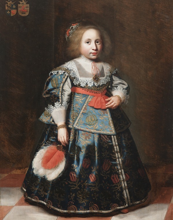 Toegeschreven aan Wybrand de Geest, Portret van Susanna van Burmania op vijfjarige leeftijd, gedateerd 1634, olieverf op paneel, 114 x 85 cm. Particuliere collectie Toegeschreven aan Wybrand de Geest, Portret van Susanna van Burmania op vijfjarige leeftijd, gedateerd 1634, olieverf op paneel, 114 x 85 cm. Particuliere collectie