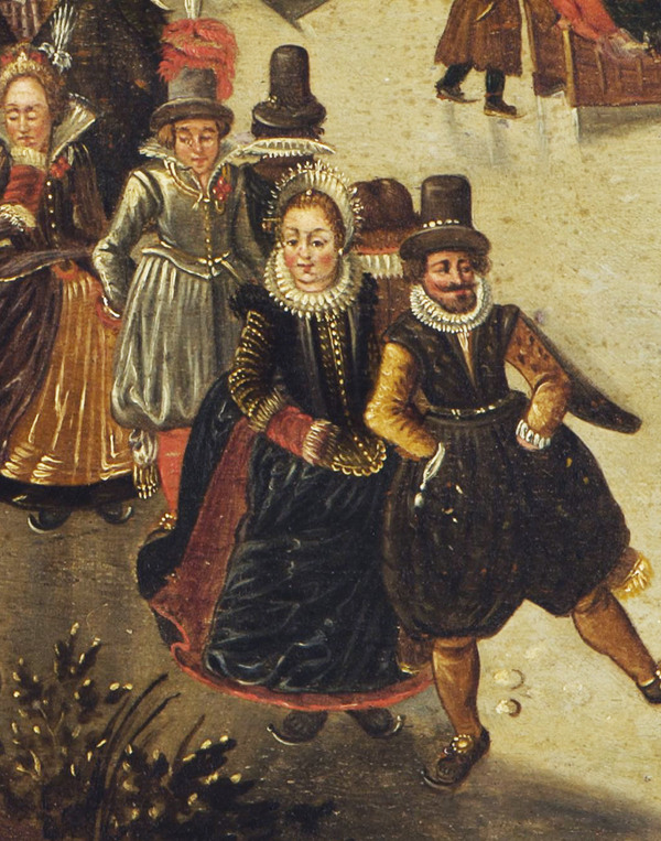 Het ijsvermaak van den deftigen stand in Holland, 1605-1614, Fries Museum, Leeuwarden - Collectie Provincie Fryslân - Schenking ds. Joost Hiddes Halbertsma