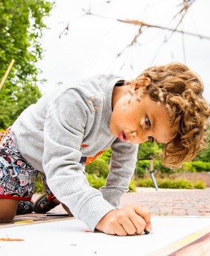 tekenen in de tuin